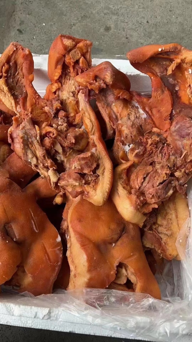 猪头整只新鲜猪头肉熟食真空开袋即食卤味卤肉猪脸下酒菜炒菜