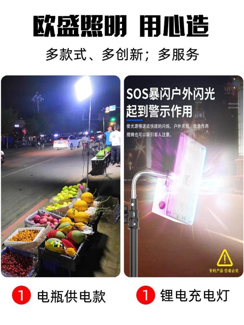 超亮12v灯led灯地摊灯夜市灯充电led摆摊专用可照明