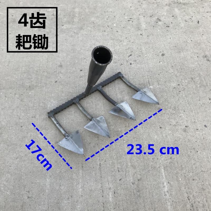 松土耙锄翻土锄头带齿全钢种菜工具三齿四齿耙子开荒松土工具