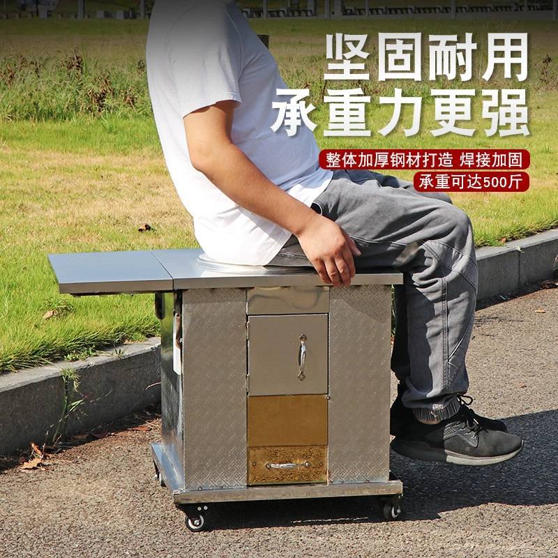 户外柴火炉灶移动柴火炉农村柴火灶家用烧柴移动炉子大锅铁锅