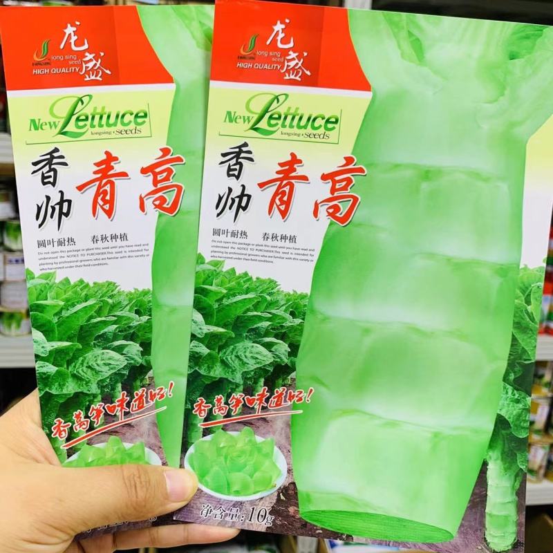 圆叶莴笋种子春夏早秋耐热莴笋种籽翠嫩香莴笋莴苣种子