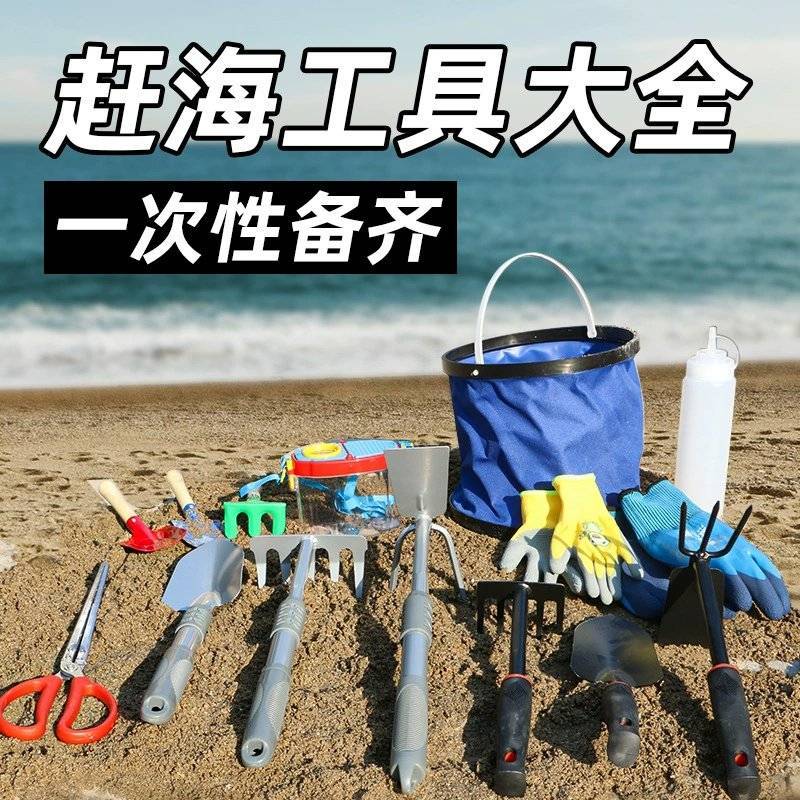 赶海工具套装大全海边挖蛤蜊抓螃蟹神器沙滩铲子儿童装备挖沙