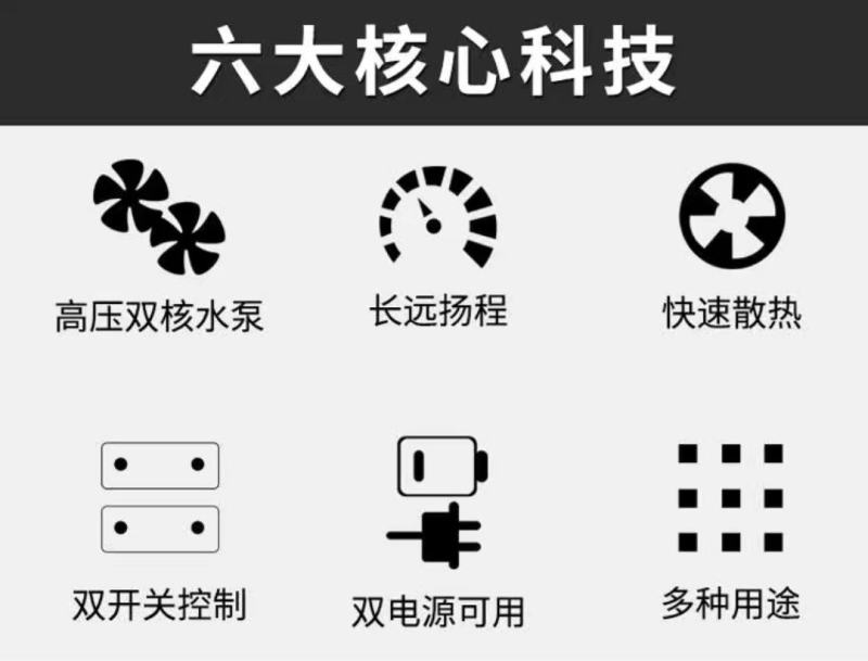 手提式电动喷雾器多功能农用充电果树打药洗车高压抽水隔膜双