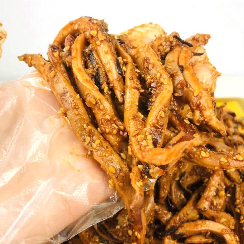 亿事达孜然鱿鱼丝批发，无需加工，开袋即食，成品熟食批发
