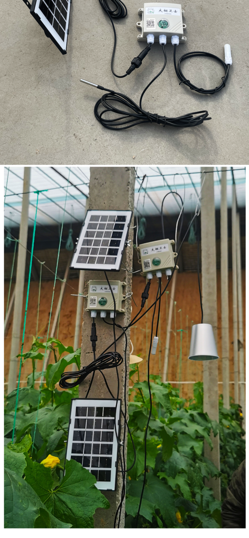 温室大棚小喇叭温度湿度实时监测手机提醒预警