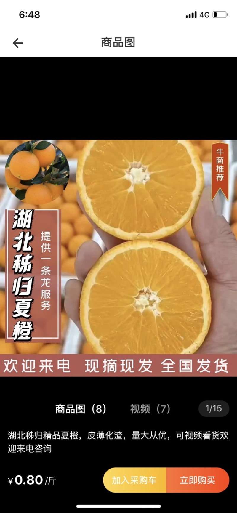 橙子/夏橙/湖北橙子/秭归甜橙/皮薄多汁【湖北夏橙】
