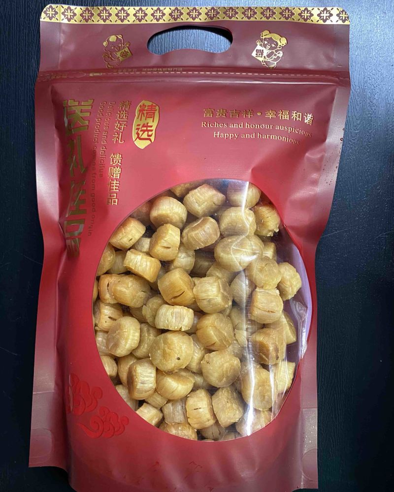 150头大连元贝海鲜干货扇贝瑶柱干贝淡干无盐500g