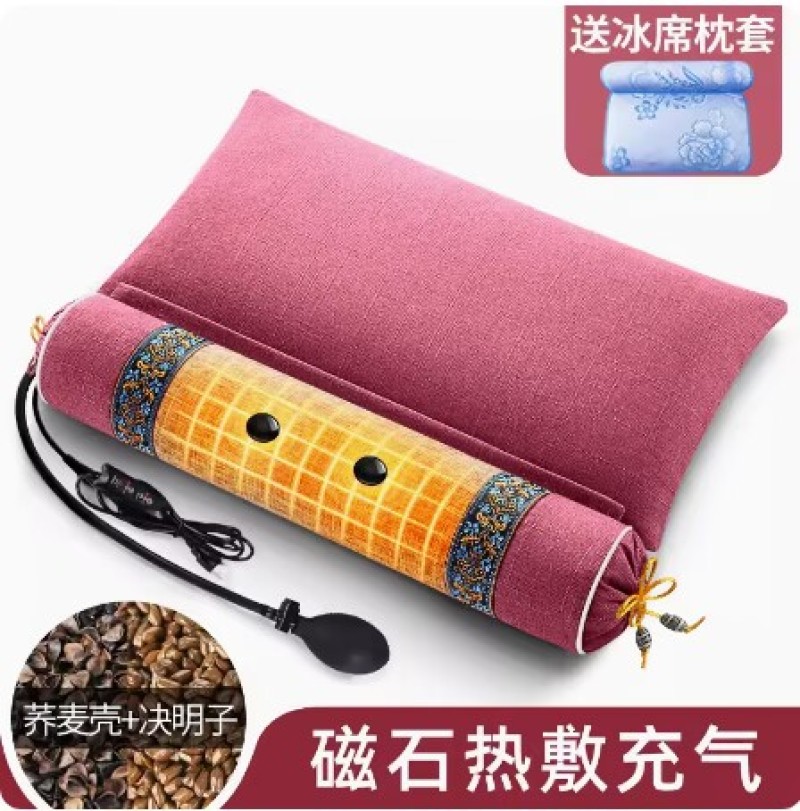 颈椎枕头护颈椎助睡眠睡觉专用艾草荞麦修复决明子圆柱按摩护