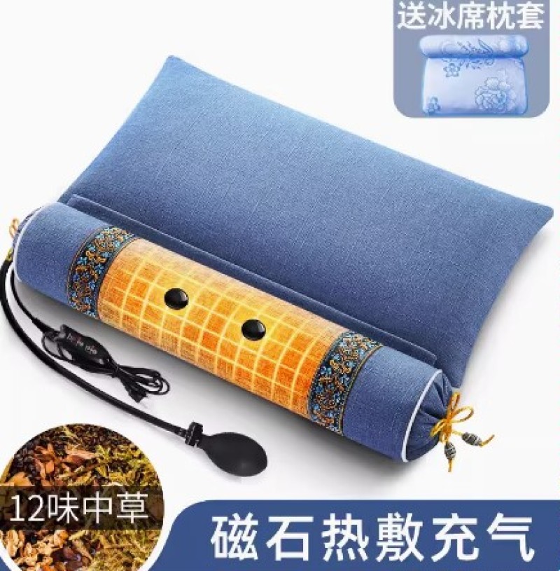 颈椎枕头护颈椎助睡眠睡觉专用艾草荞麦修复决明子圆柱按摩护