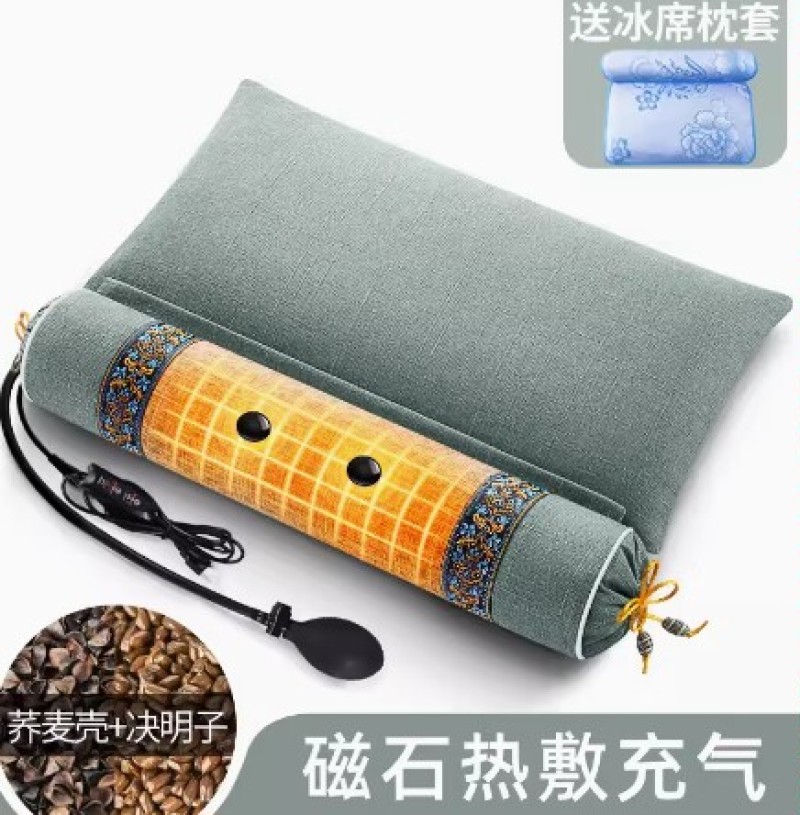 颈椎枕头护颈椎助睡眠睡觉专用艾草荞麦修复决明子圆柱按摩护