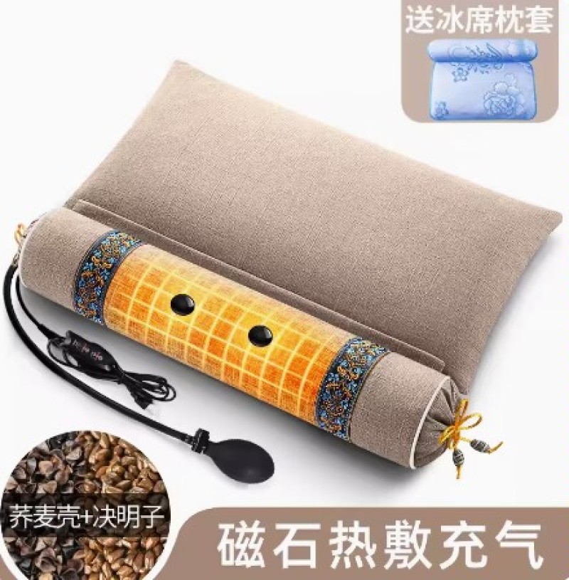 颈椎枕头护颈椎助睡眠睡觉专用艾草荞麦修复决明子圆柱按摩护