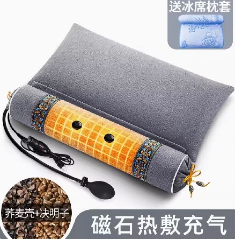 颈椎枕头护颈椎助睡眠睡觉专用艾草荞麦修复决明子圆柱按摩护
