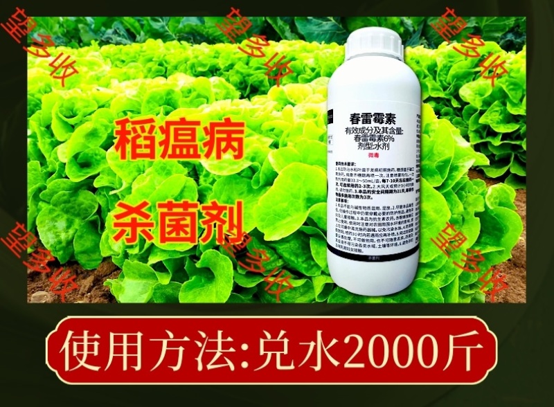 6%春雷霉素杀菌剂溃疡病稻瘟病真细菌病害农用高含量