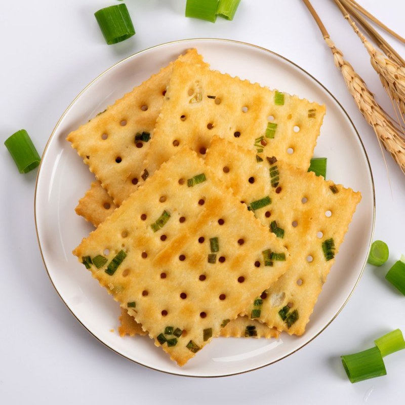 无蔗糖香葱苏打饼干葱花咸味早餐代餐零食办公室下午茶点心整