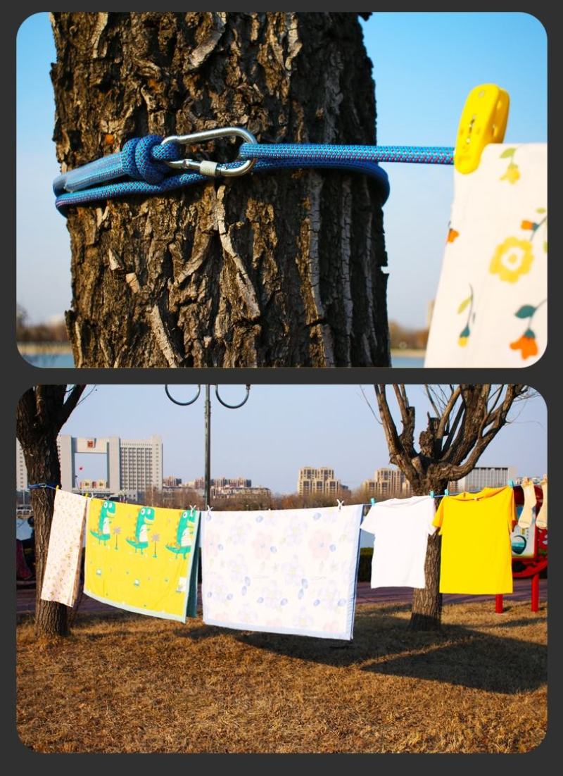 晾衣绳室外晒被子神器户外凉衣绳拉紧扣加粗楼顶挂晾晒衣服的