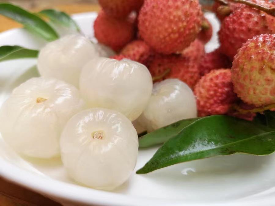 新鲜荔枝果肉