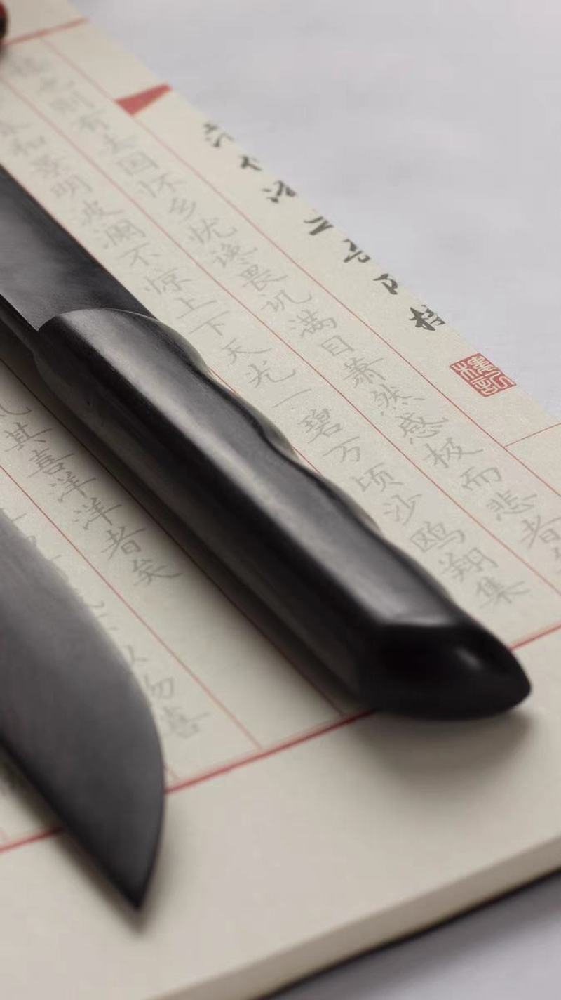 张小凤檀木裁纸刀宣纸专用张小凤手工打磨略钝不伤手书法