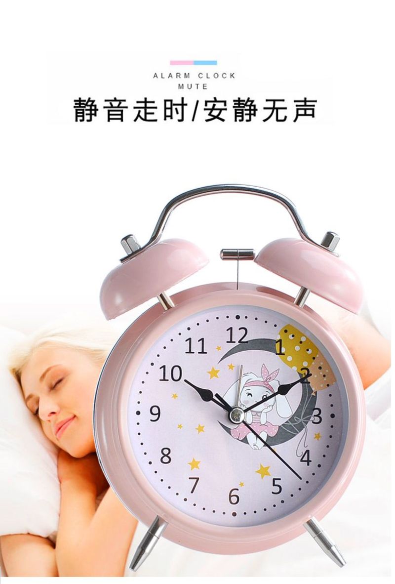 包邮闹钟床头学生闹铃卡通时钟男女儿童夜光小闹表初中家用