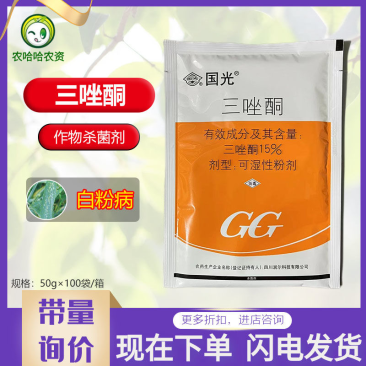 国光三唑酮三作铜三作桐小麦白粉病杀菌剂三锉酮药白粉病药