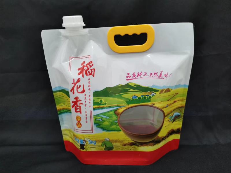 5公斤大米自立吸嘴袋10斤五谷杂粮收纳袋现货可加印可定制