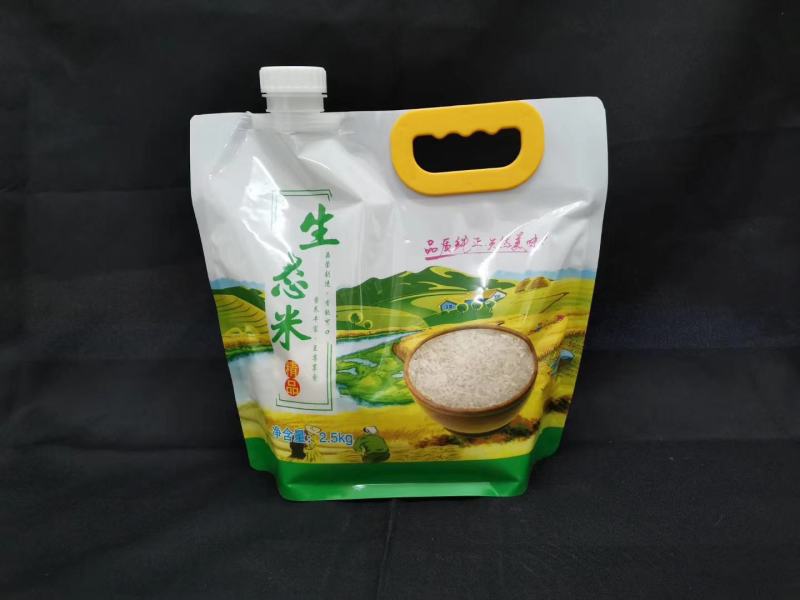 5公斤大米自立吸嘴袋10斤五谷杂粮收纳袋现货可加印可定制