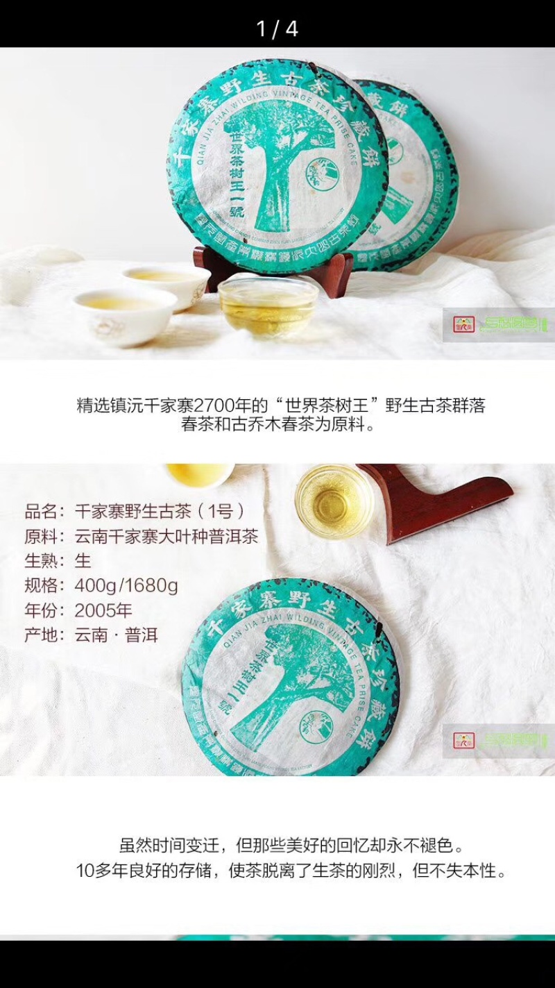 云南普洱茶镇沅千家寨野生茶品质保证诚信经营欢迎联系
