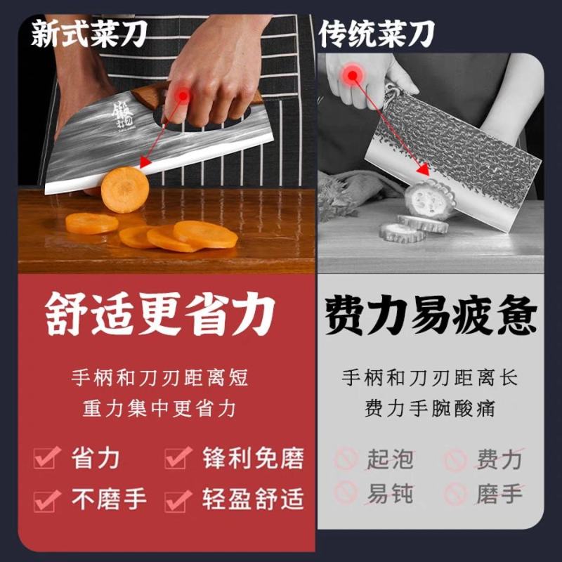 省力菜刀家用切片刀厨师专用刀具厨房切肉刀不锈钢面条刀超快