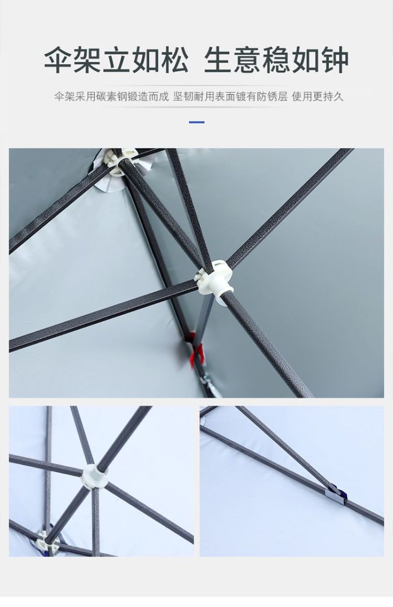 遮阳伞太阳伞摆地摊摆摊大伞做生意大型户外方形雨棚庭院