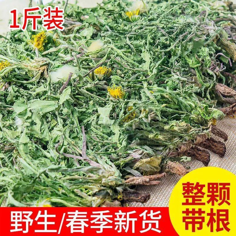野生蒲公英干纯草带根叶天然野生养生花茶新鲜整颗婆婆丁消