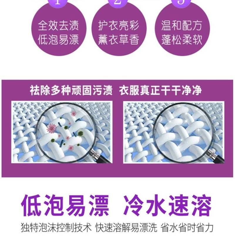 1洗衣粉批发厂家大包家用实惠装衣物薰衣草香洗衣服一件代发