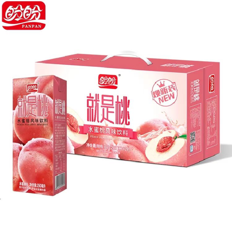 盼盼就是桃水蜜桃果汁饮料