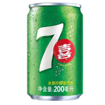 七喜迷你罐冰爽柠檬味汽水