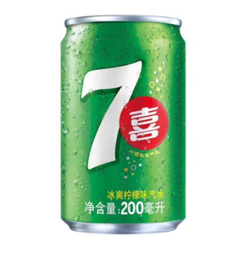七喜迷你罐冰爽柠檬味汽水