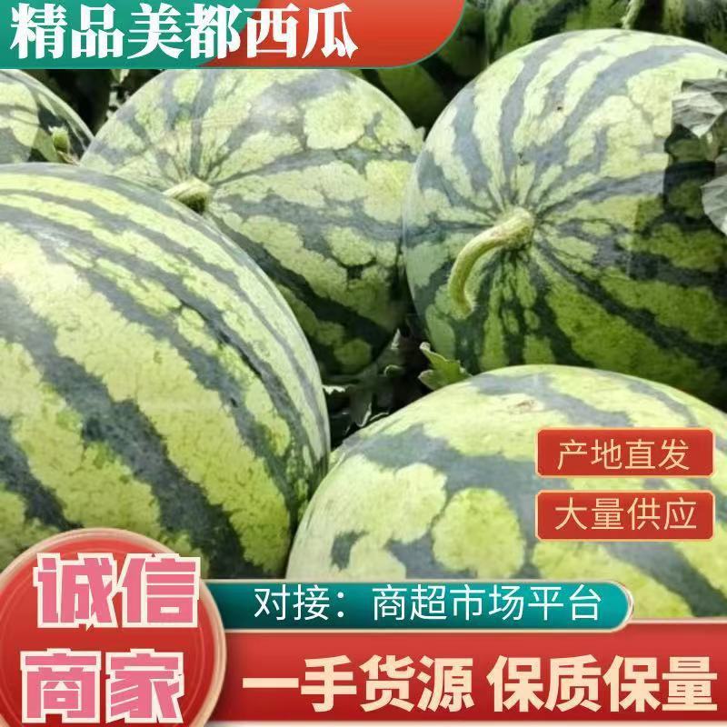 【美都】美都西瓜口感甜汁水多包甜包鲜全国供应