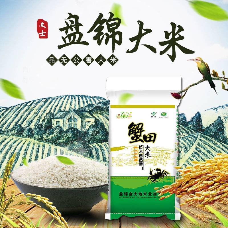 盘锦蟹田大米绿色特产厂家直批一件代发珍珠米新米袋装5kg