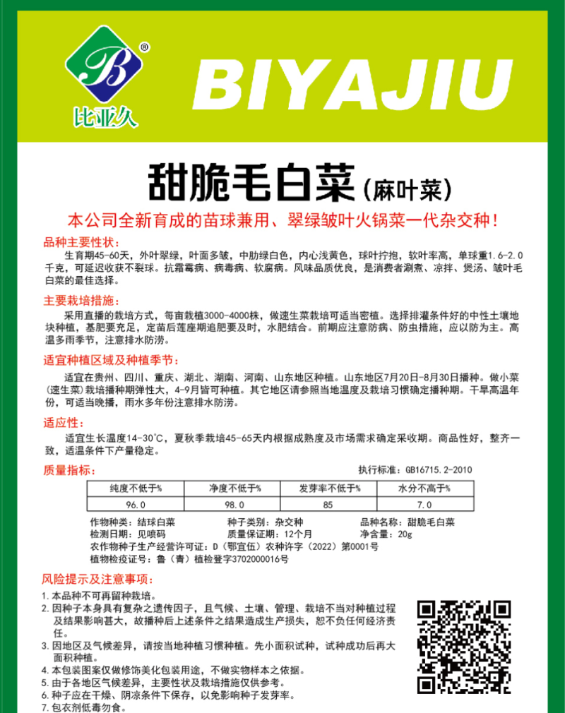 越冬王越冬大白菜种子抗病长势强充心快结球紧耐寒性好