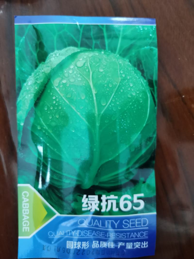 绿抗65春秋早熟甘蓝种子，圆包，耐热叶球鲜绿有光泽
