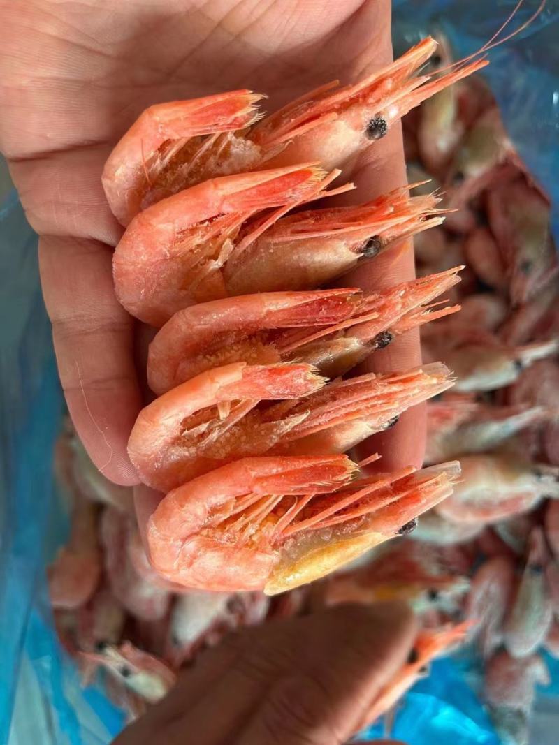北极甜虾化冻即食刺身熟冻北极虾虾头籽冰虾腹籽