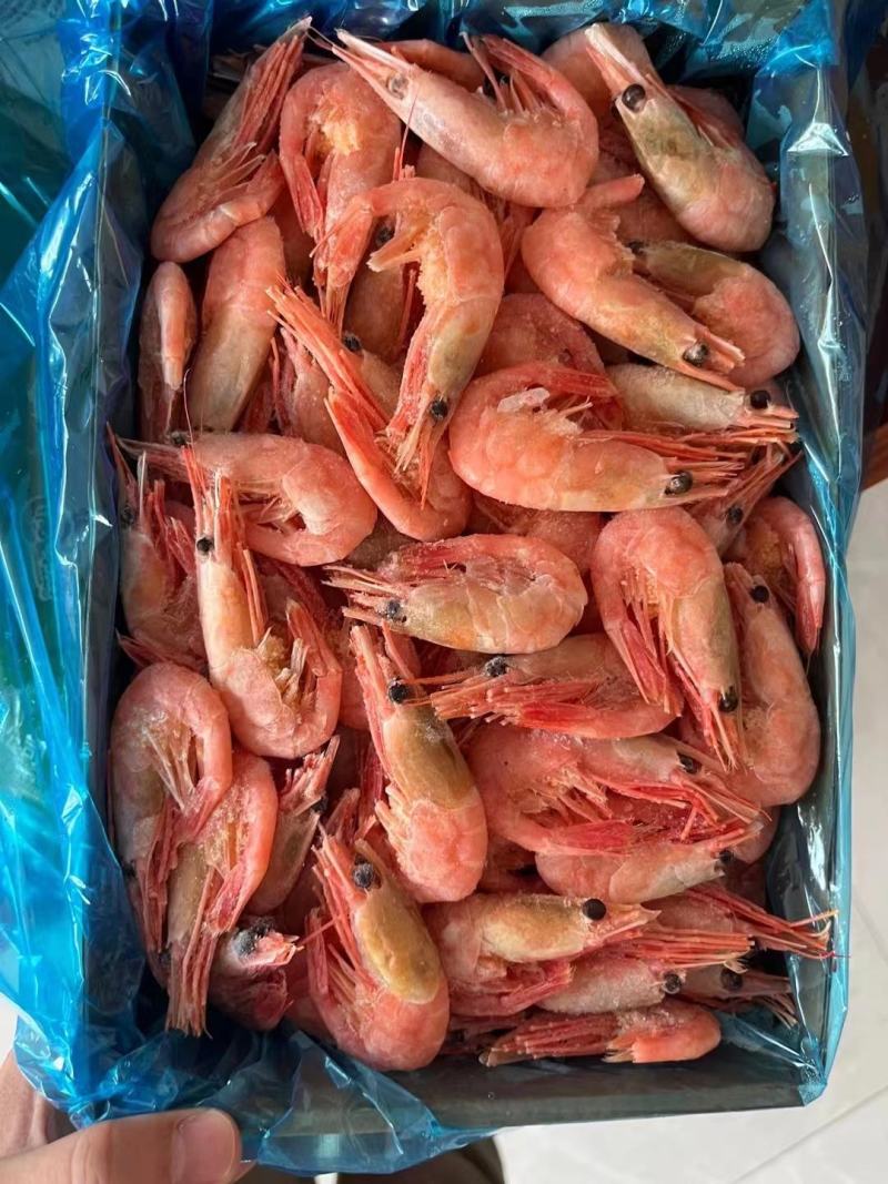 北极甜虾化冻即食刺身熟冻北极虾虾头籽冰虾腹籽