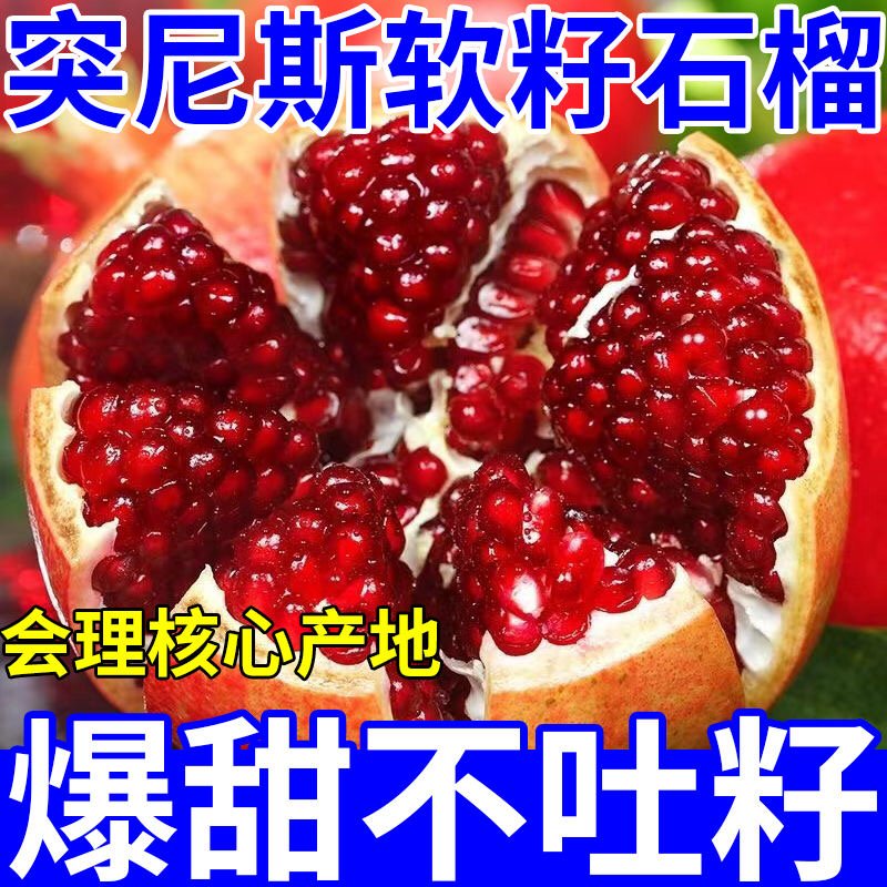 一件代发/社区团购/四川大凉山突尼斯软籽石榴5斤礼盒装