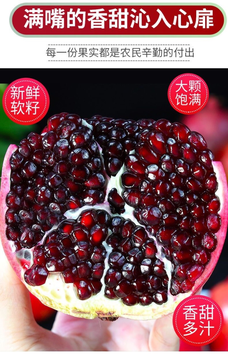 一件代发/社区团购/四川大凉山突尼斯软籽石榴5斤礼盒装
