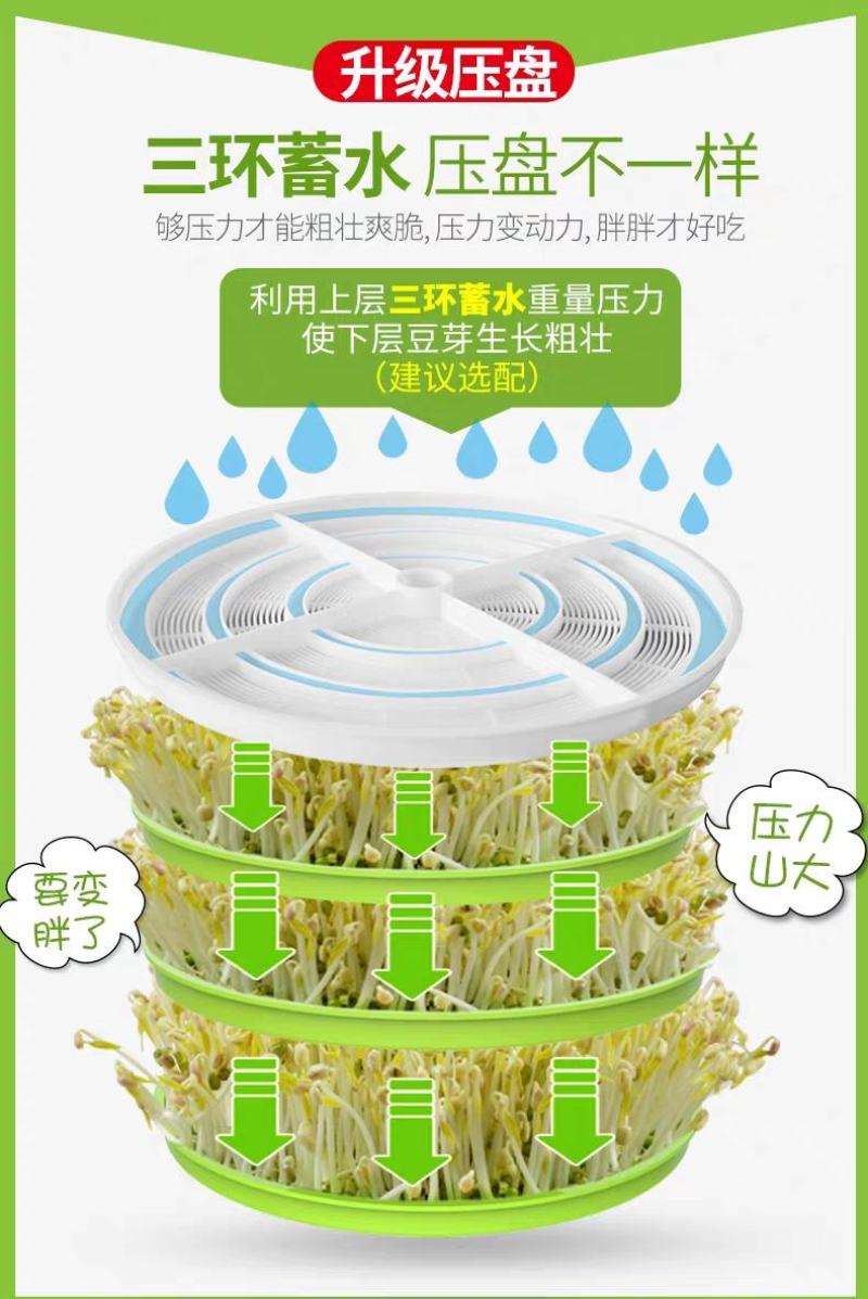 豆芽机全自动家用智能豆芽机大容量发芽机自制小型绿豆催芽苗