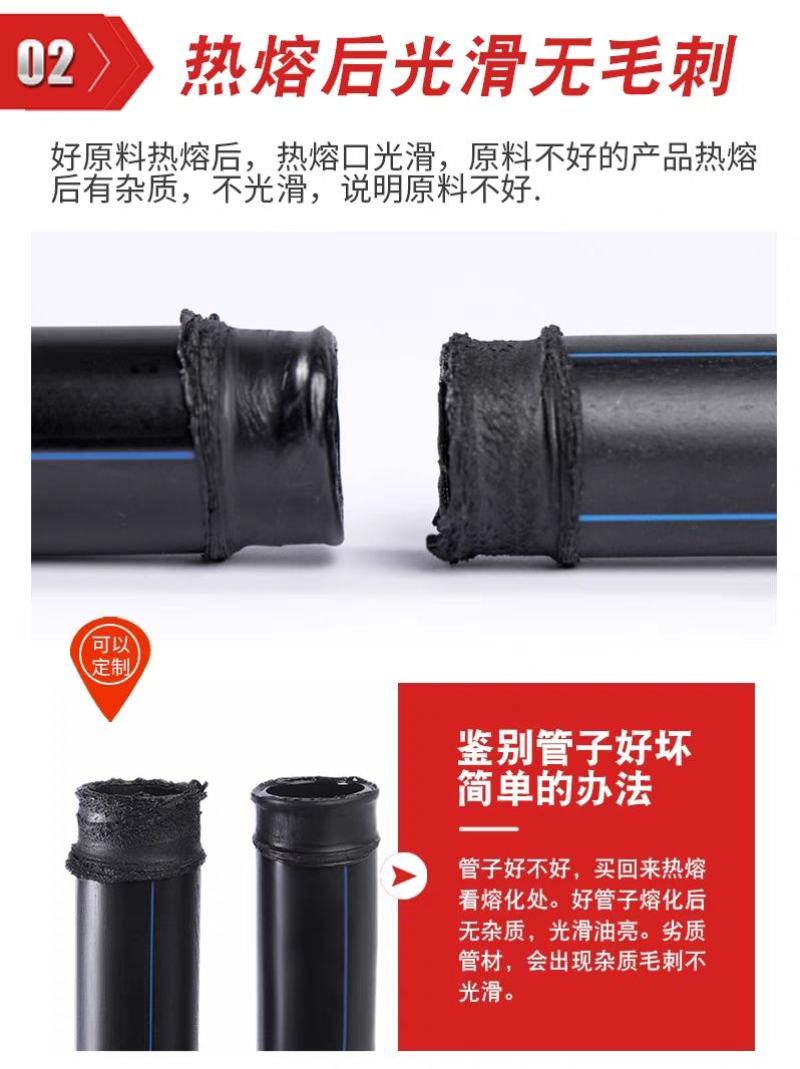 pe管自来水管4分20水管2532黑塑料水管子1寸热