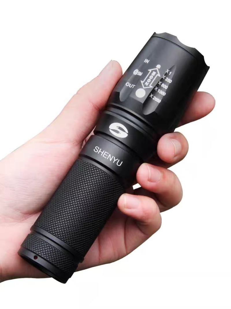 手电筒强光可充电式户外超亮远射小型迷你便携家用耐用氙气l