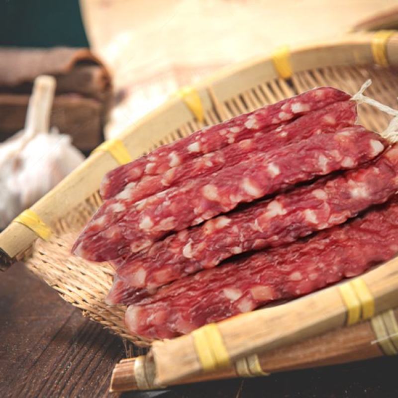 广东广味二八肥瘦手工切肉腊肠瑶柱鲜味肠黄圃腊肠散装箱装