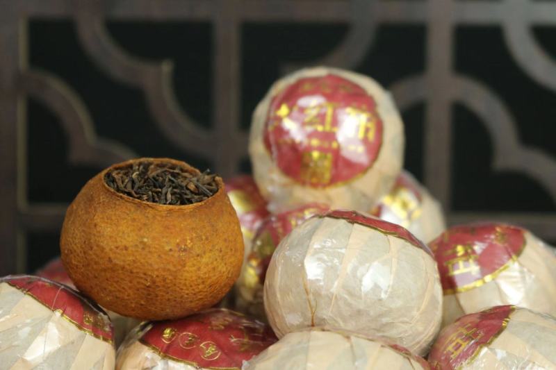 大红柑普茶全生晒陈皮茶宫廷普洱茶底出厂价批发