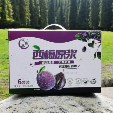 西梅原浆一盒6袋，一袋333毫升配料干净新疆发货