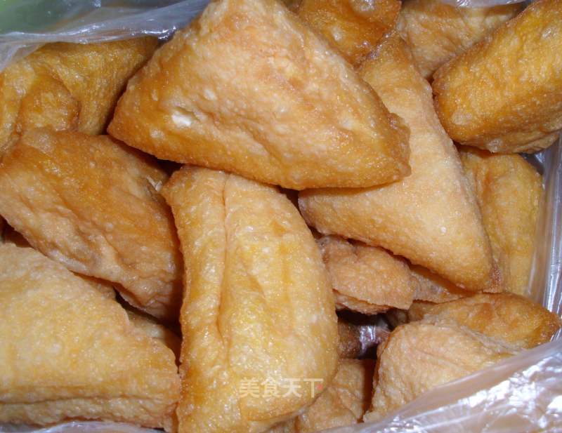 纯水工自制油炸三角形豆腐