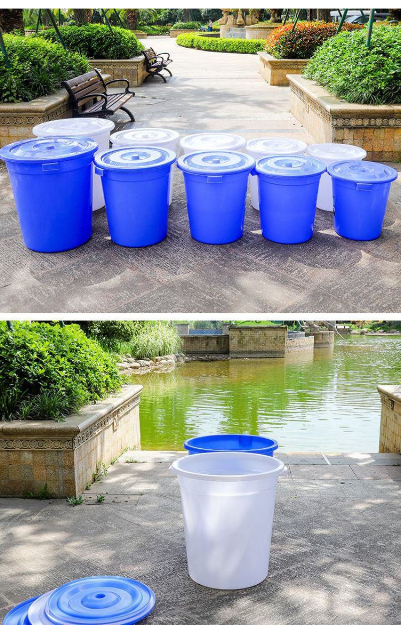 包邮塑料桶特大加厚水桶家用储水用带盖大号小酵素桶发酵桶