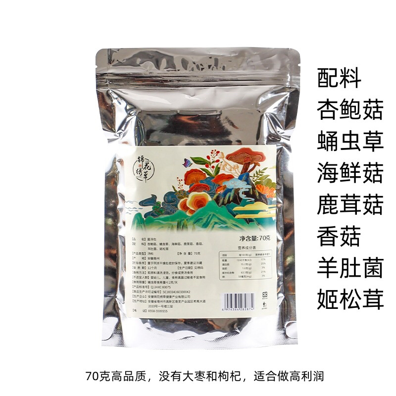 云南七彩菌汤包批发